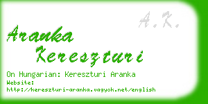 aranka kereszturi business card